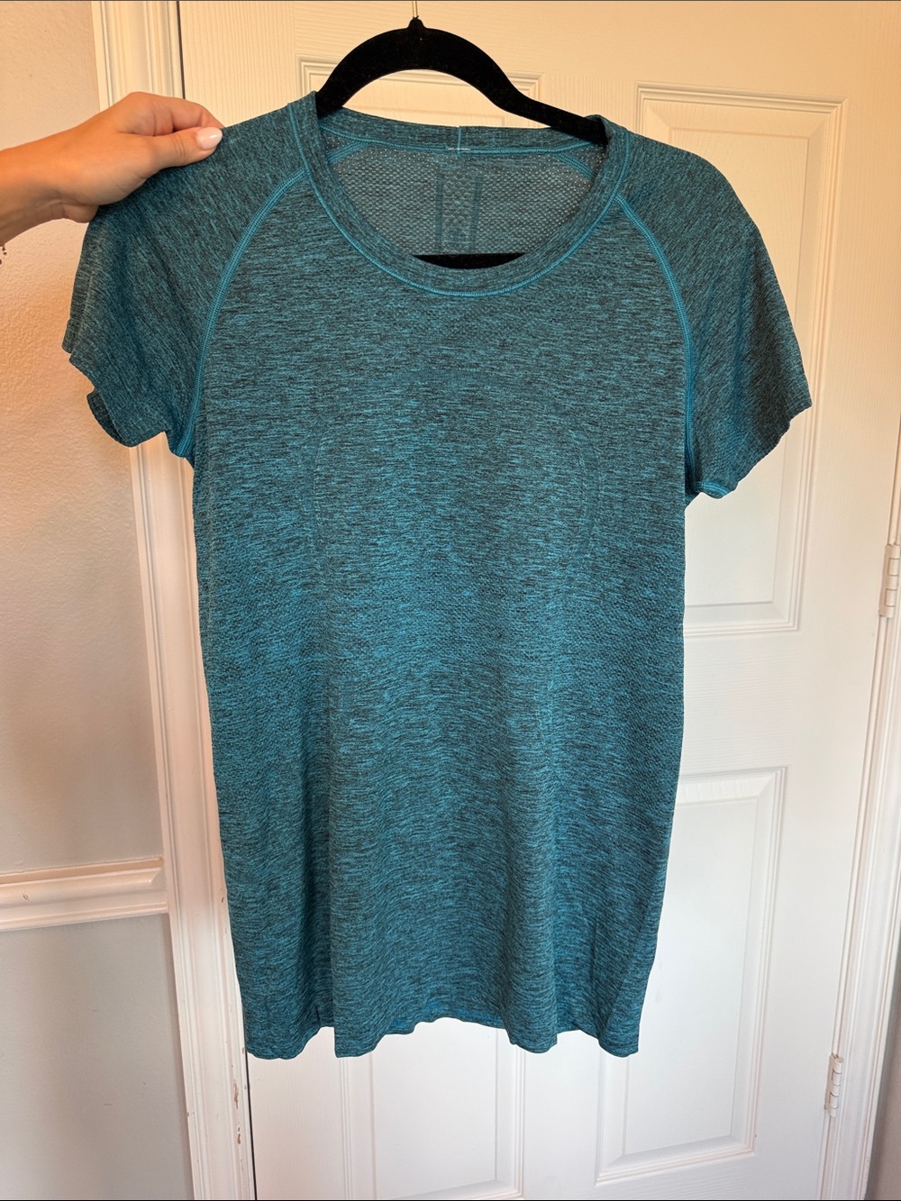 Lululemon Teal Heather Short-Sleeve Women's Active Top